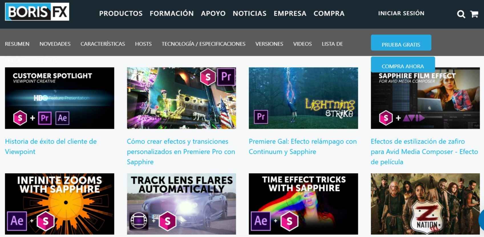 Efectos Boris FX